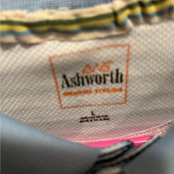 Ashworth men’s short sleeve collared shirt size large top - Picture 14 of 14